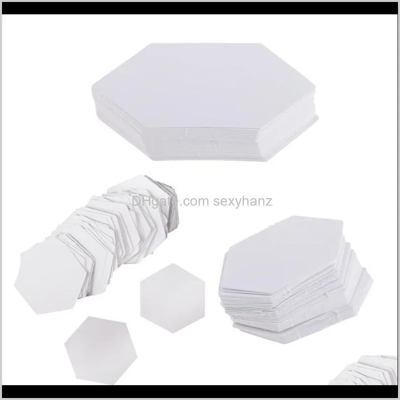 300pcs hexagon shape paper quilting template english paper piecing for patchwork, assorted sizes 26mm / 42mm / 79mm