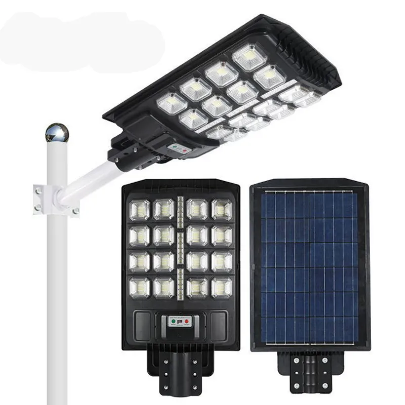 Lampada solare da esterno 100W 200W 300W 400W Lampione da parete con sensore Rader IP65 Telecomando impermeabile