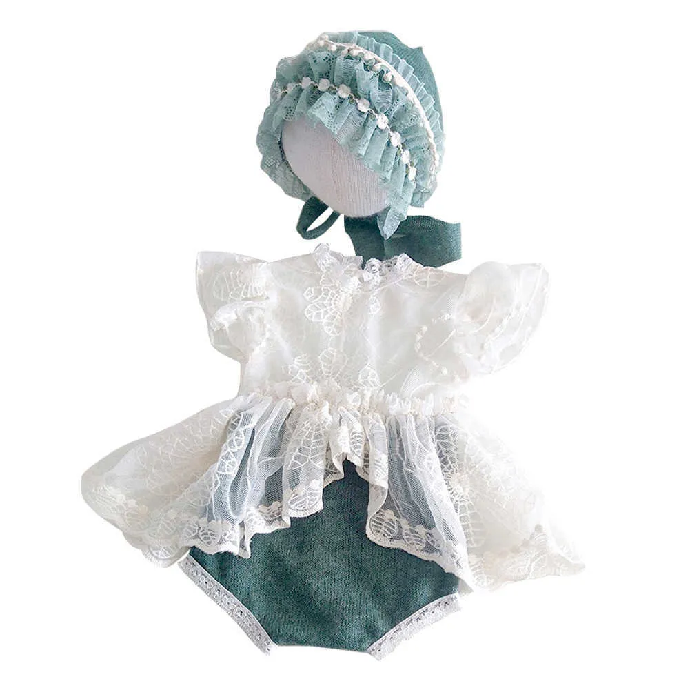 Garçon Fille Laine Artificielle Doux Accessoires Intérieur Nouveau-Né Bébé Tenue Photographie Vêtements Ensemble Chapeau Combinaison Photo Studio Respirant G1023