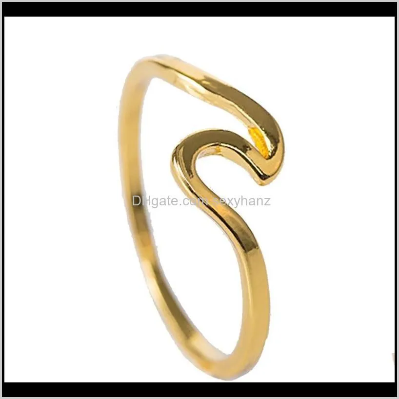 925 sterling silver wave ring fashion summer beach wave ring for women size 5 6 7 8 9 10 125 u2