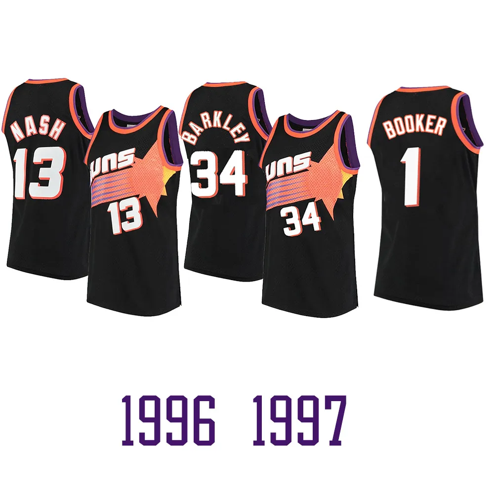 1 Devin Chris Booker Paul Koszulki do koszykówki 34 Charles13 Steve Barkley Nash NCAA Retro Szyte Jersey Z7