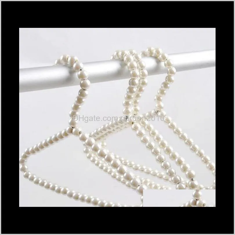 200 stücke Elegante Kunststoff Perle Baby Kleiderbügel Racks 20 cm Kind Trocknen Kleiderbügel Für Kind Kleidung Shop Liefert Uejct Krv4Q