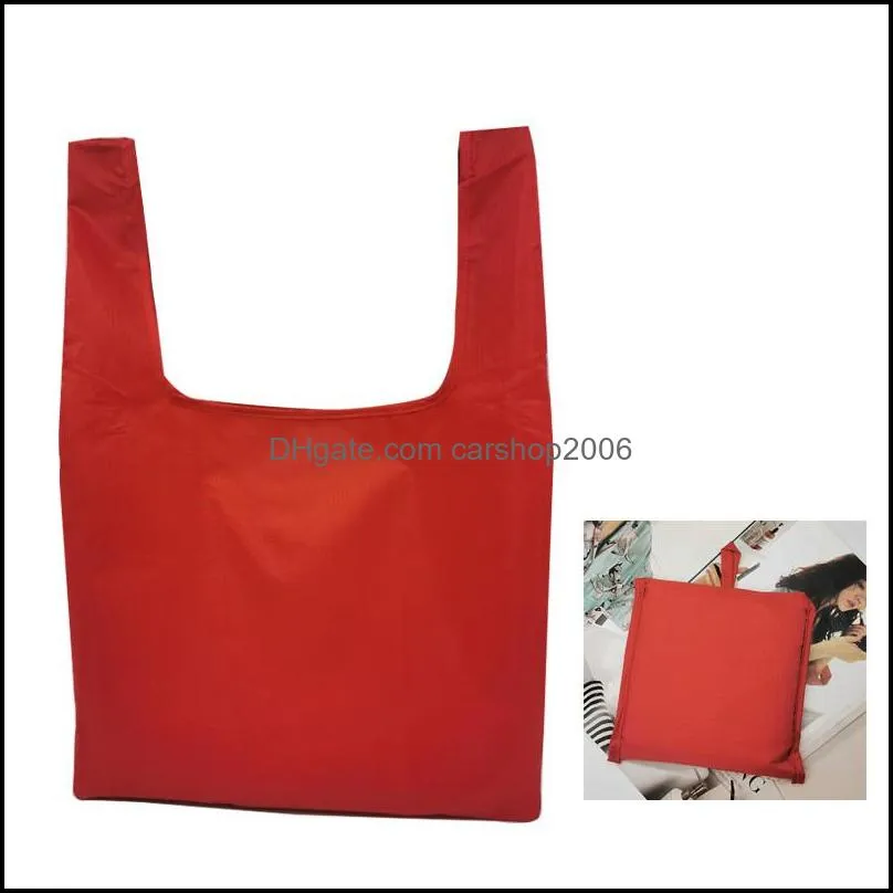 Folding Shopping Bag Portable Reusable Bag Waterproof Storage Oxford Cloth Bags HWE8857