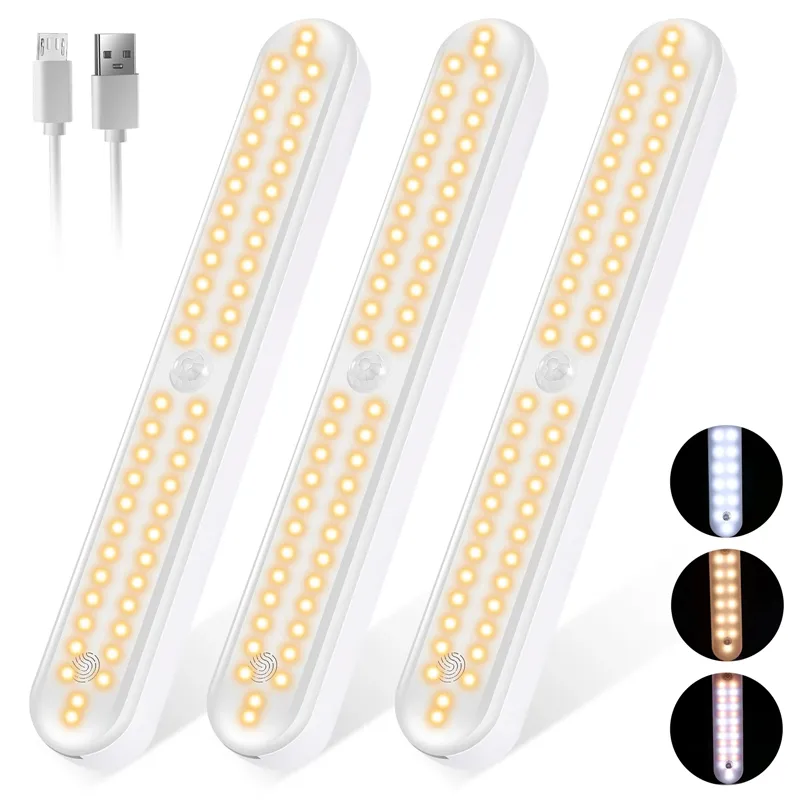 Rechargeable LED Night Light With Motion Sensor USB Bedside Lamp For ...