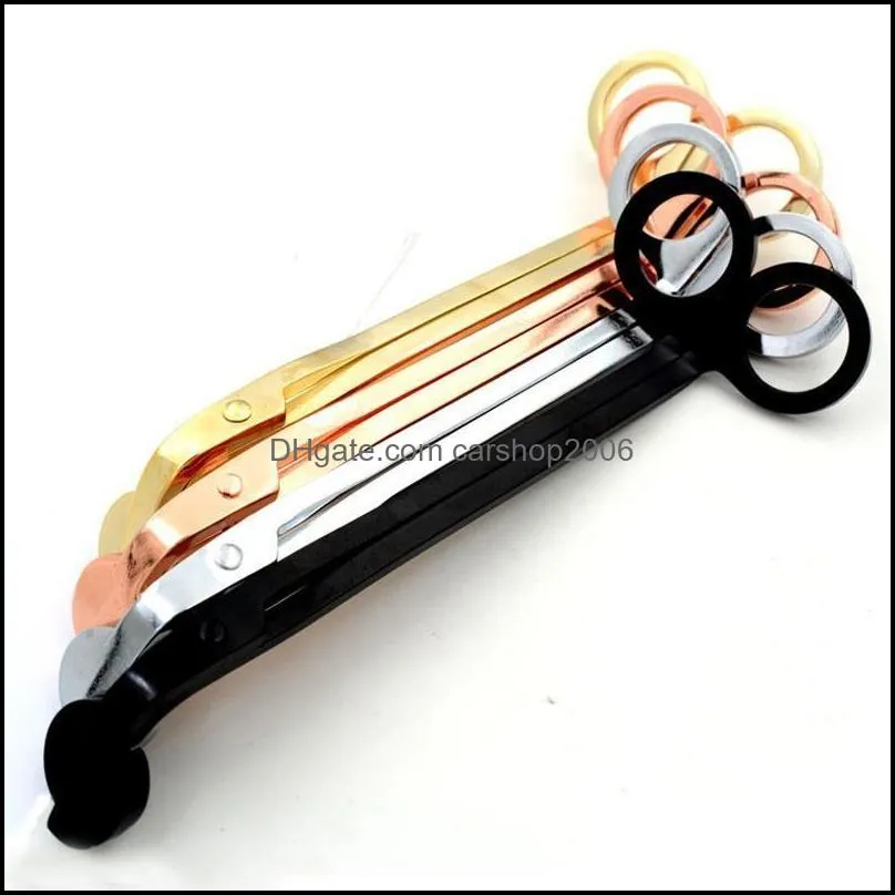 DHL Stainless Steel Snuffers Candle Wick Trimmer Rose Gold Candle Scissors Cutter Candle Wick Trimmer Oil Lamp Trim scissor Cutter