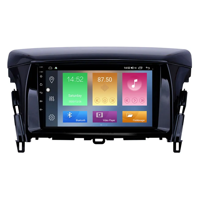 Lettore multimediale Dvd per auto Android Touch screen stereo per navigazione GPS da 9 pollici per Mitsubishi Eclipse-2018