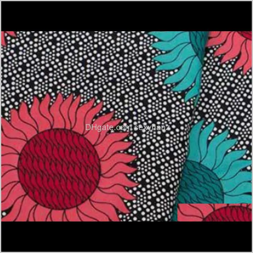 new fashion polyester wax prints fabric ankara binta real wax high quality 3 yards african fabric for party dress