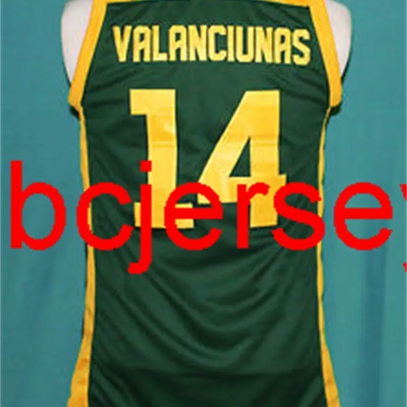 14 Jonas Valanciunas Lietuva Lithuania Green Basketball Jersey NCAA XS 6XL 2 818 DHgate