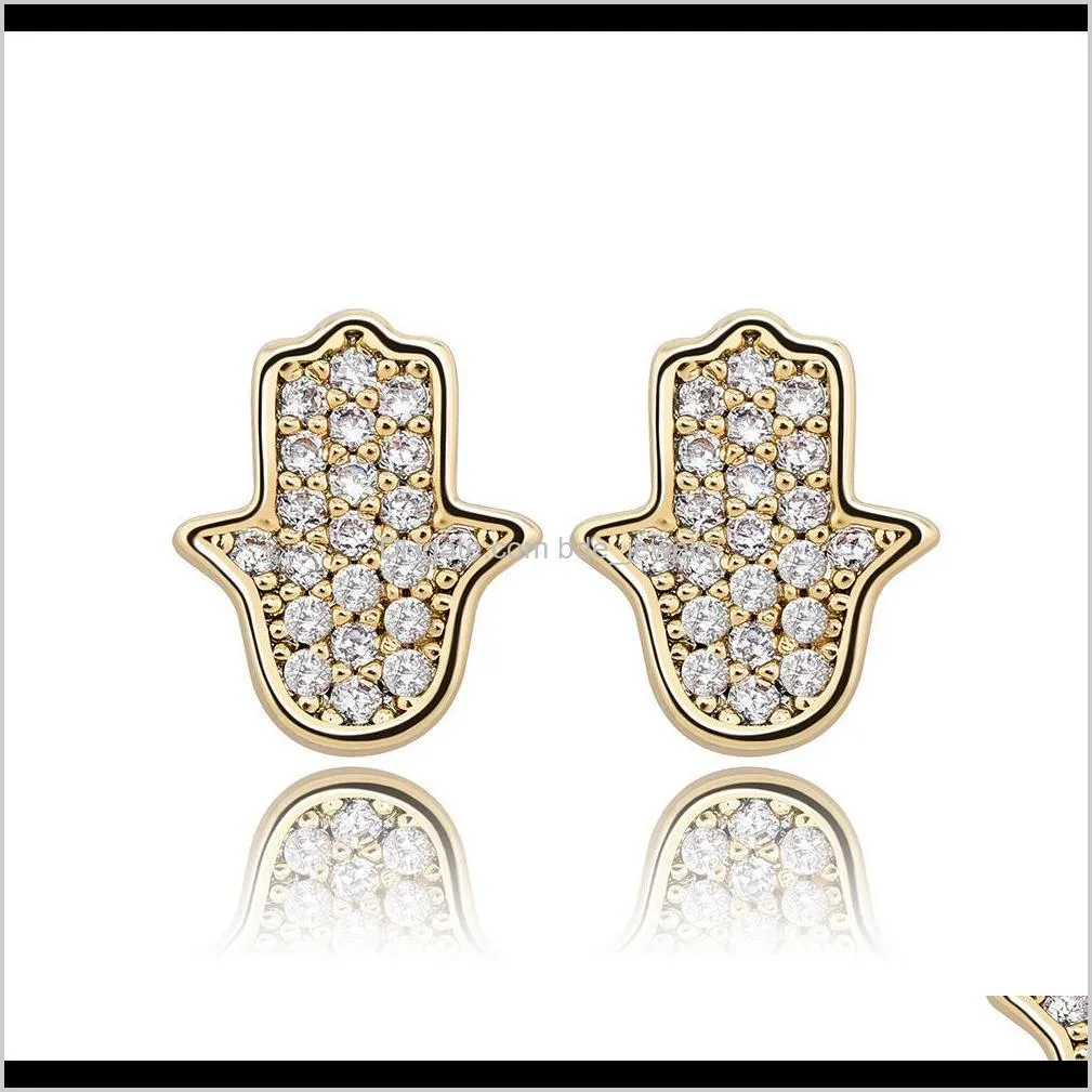 gold plated designer custom 925 sterling silver earrings women zircon cactus stud earrings dff0671