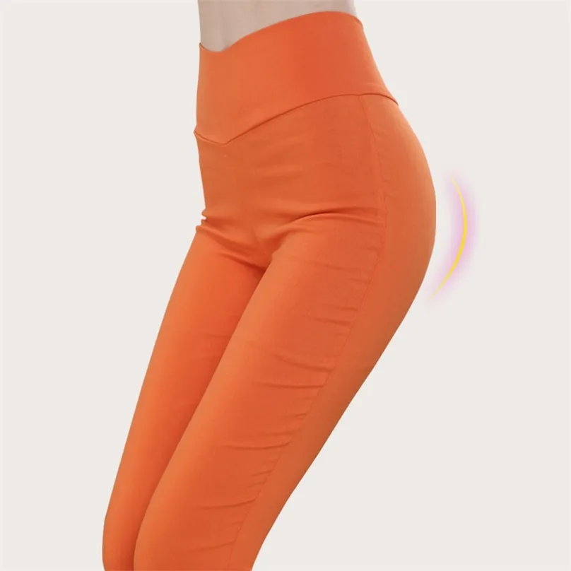 Leggings de tamanho Plus para mulheres verão cintura alta elástica calças super estiramento magro longa leggings senhora 5xl 6xl lápis calças 211019
