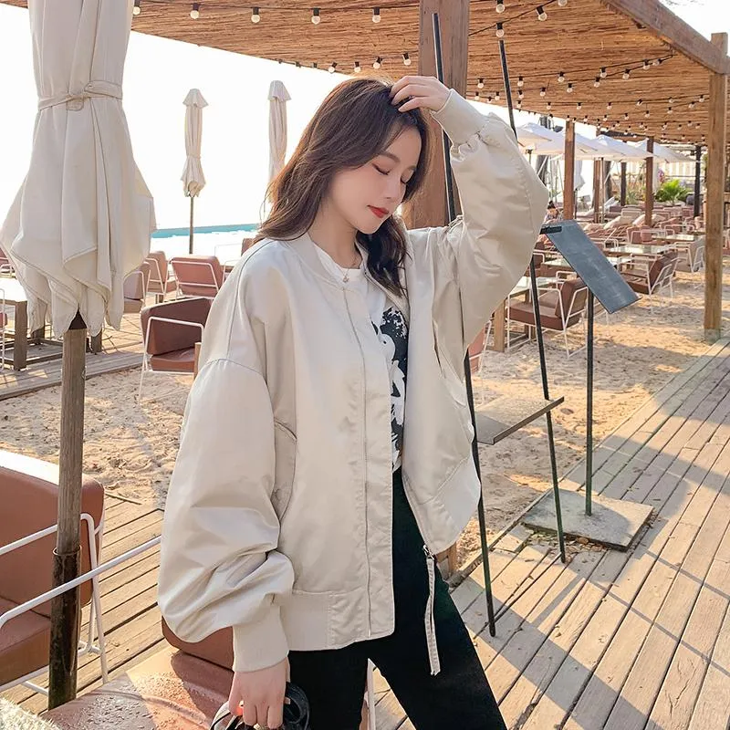 直営店で購入した正規品 女性のジャケット春秋のコート女性のファッション韓国のプリーツデザイン緩いカジュアル爆弾ジャケットの女性ストリートウェアヒップホップ野球アウター オンライン 購入 -acelerando.com.ec 直営店で購入した正規品 女性のジャケット春秋のコート女性のファッション韓国のプリーツデザイン緩いカジュアル爆弾ジャケットの女性ストリートウェアヒップホップ野球アウター オンライン 購入 -acelerando.com.ec