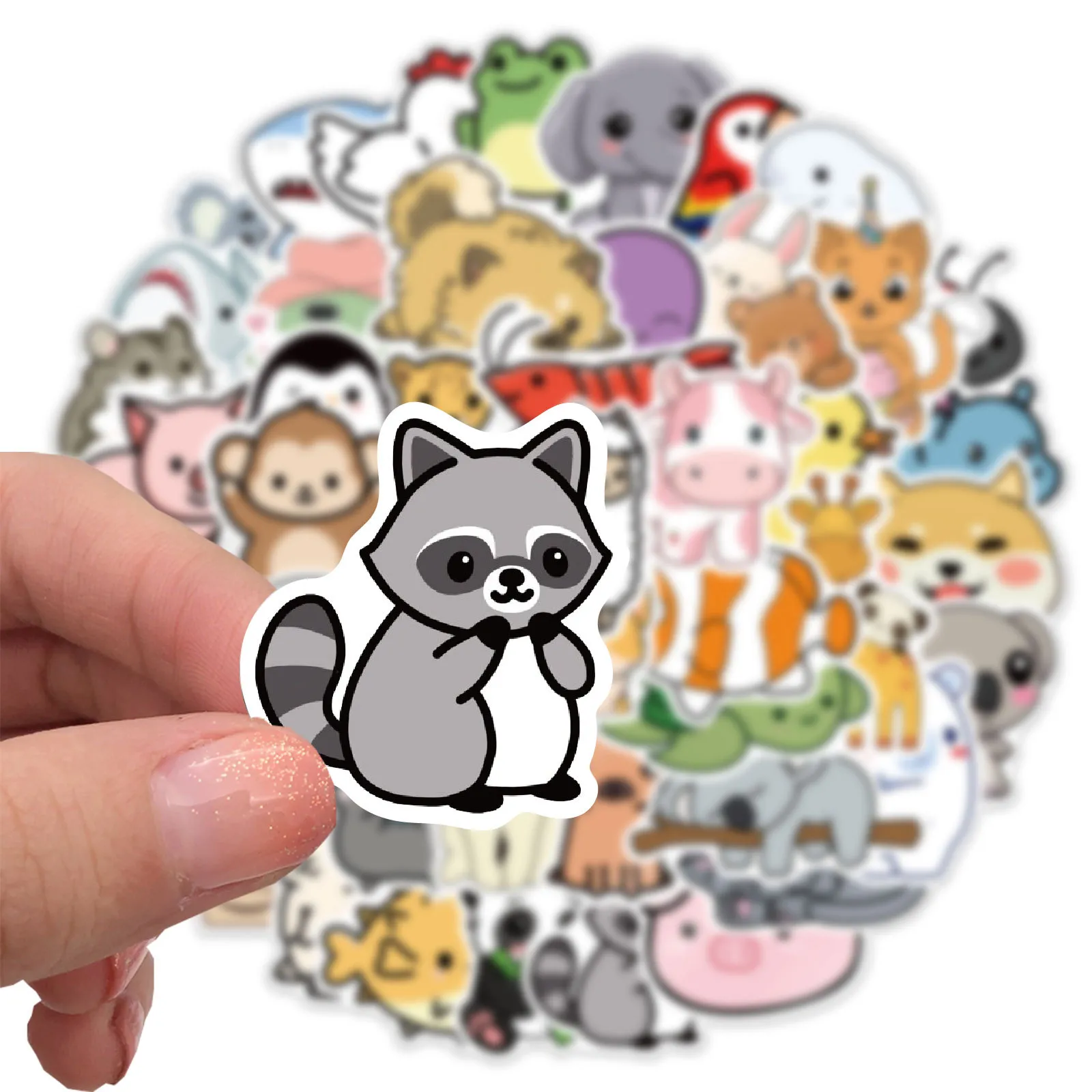 Cute Cartoon Animal Stickers 100 Pcs Trendy Style Stickers Laptop Stickers  Pack Cool Sticker for Pad MacBook Car Snowboard Bicycle Luggage Water Cup