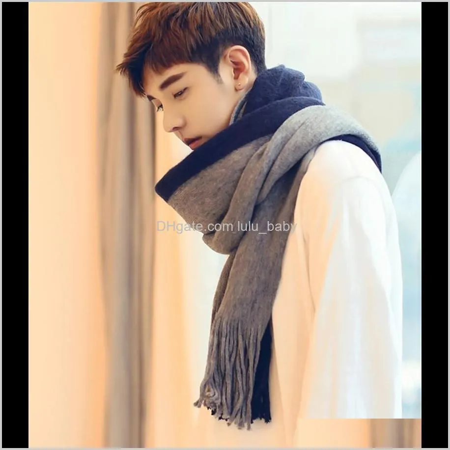 men fashion soft long scarf wraps shawl stole signature warm cotton scarves man scarves neck scarf