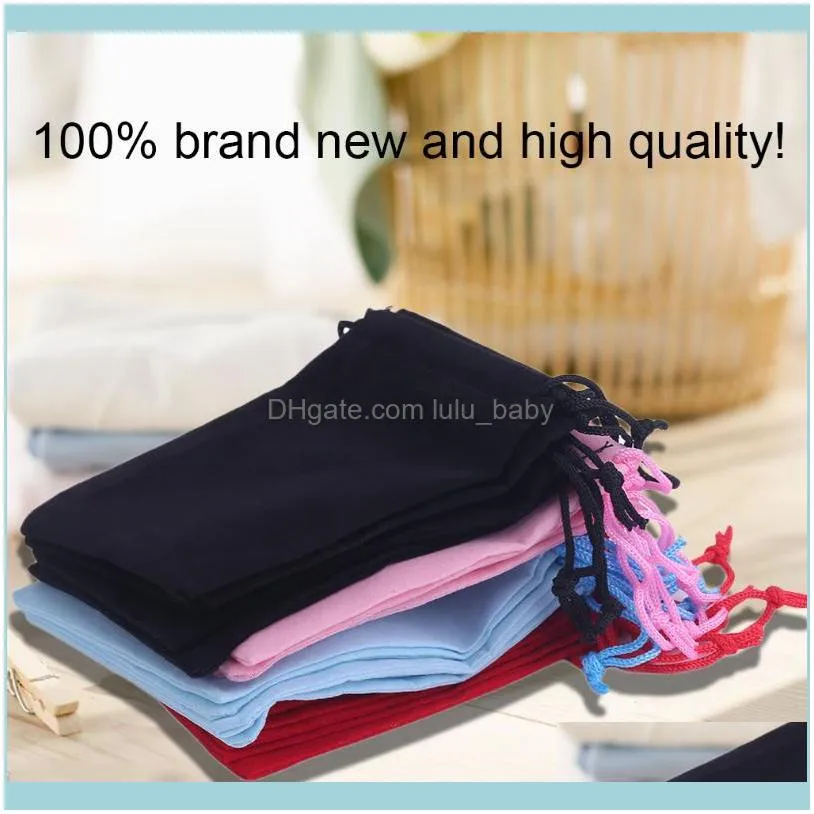 20pcs 5x7cm Velvet Gifts Bag For Rings Necklace Bracelet Jewelry Holder Bags Gift Pouches Black Red Color Pouches,