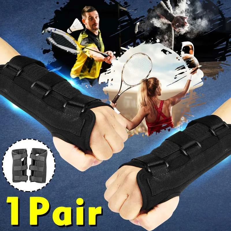 1 paire de gants respirants pour canal carpien poignet anti-entorse avant-bras attelle orthèse orthèse bandage ceinture sport protecteur tennis enveloppes soutien soulagement de la douleur de l'exercice