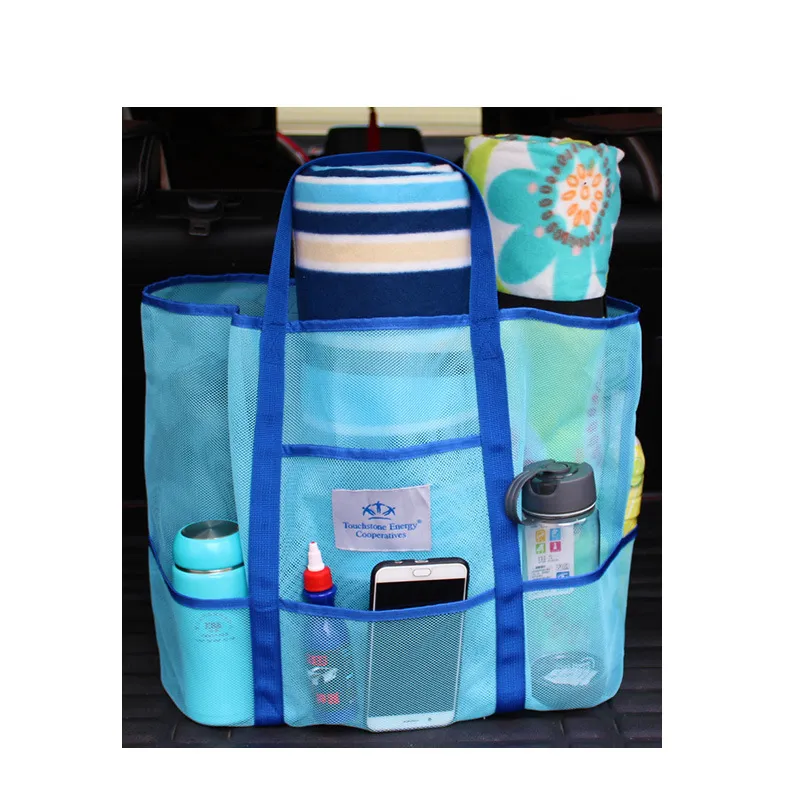 Beach Handbag Outdoor Mesh Tote Storage Bags A Large Network Wash Bag Sport Swimming Handbags Travel High-capacity Pouch Summer wmq1118