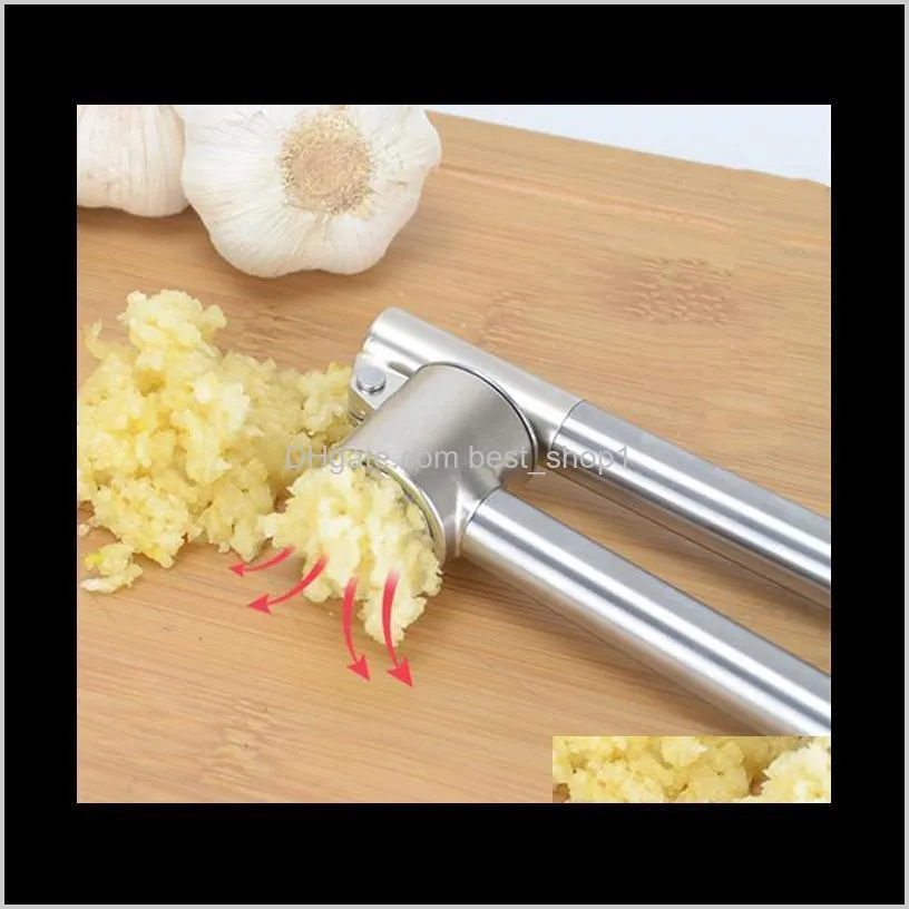 garlic press food grade stainless steel crusher 240g heavy duty rusting and corrosion proof high quality ginger squeezer shipping