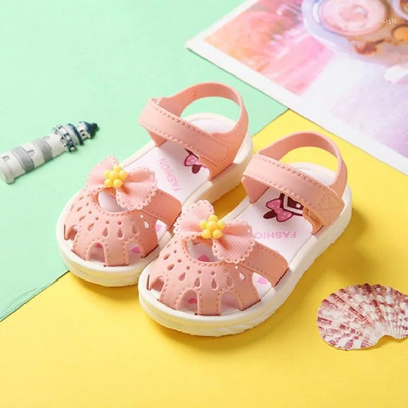Sandalen 2022 Sommer Kinder Koreanische Version der Prinzessin Schuhe in Big Bowtie Little Girl Baby