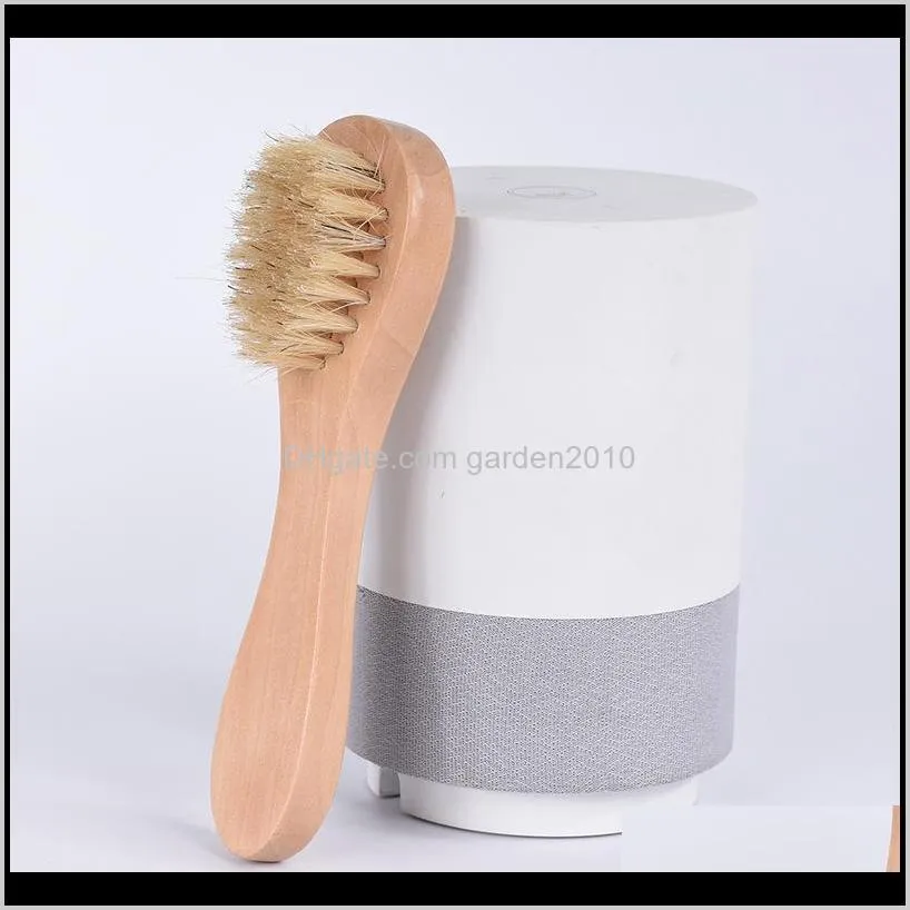 natural boar bristles facial brush dry skin bath spa brush remove dead skin rub face nail brush wb3192