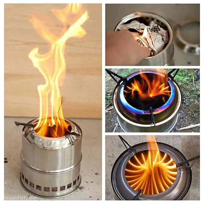 Lixada Lightweight Stainless Steel Portable Wood Stove For Outdoor Portable Stove Picnics And Camping Firewoods Furnace 211224 From Niao009 16.07 DHgate.Com
