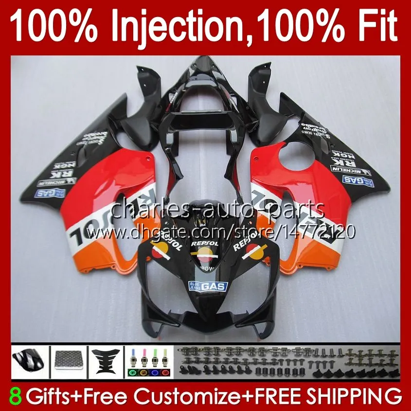 Honda CBR600F4i F4 I CBR600FS 01-03 Bodywork A6NO.5 CBR 600F4I 600 F4I FS CC 2001 2002 2003 CBR600 F4I 600CC 01 02 03 사출 금형 페어링 렙솔 오렌지