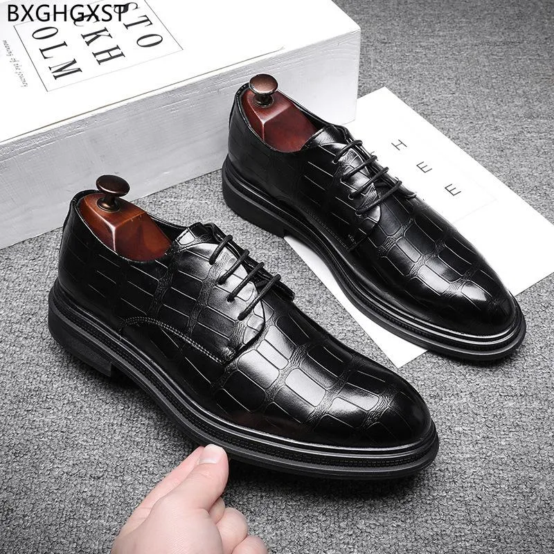 Elbise Ayakkabı Kahverengi Erkekler Siyah Oxford Deri İtalyan Düğün Adam için 2021 Chaussure Homme Zapatos de Hombre Sapato