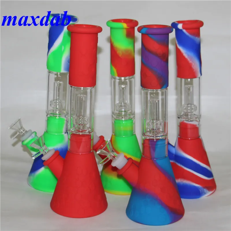 Bongs bongs giaccone glass bong tubo a mano tubi per acqua tubi per becher tamponi percolatori percolatori rimovibili 11,42 pollici di fila con ciotola glas