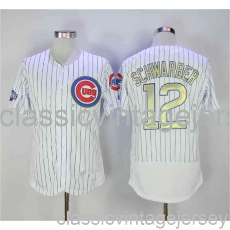 Broderi Kyle Schwarber American Baseball Famous Jersey Sydd män kvinnor ungdomsbaseballtröja storlek XS-6XL