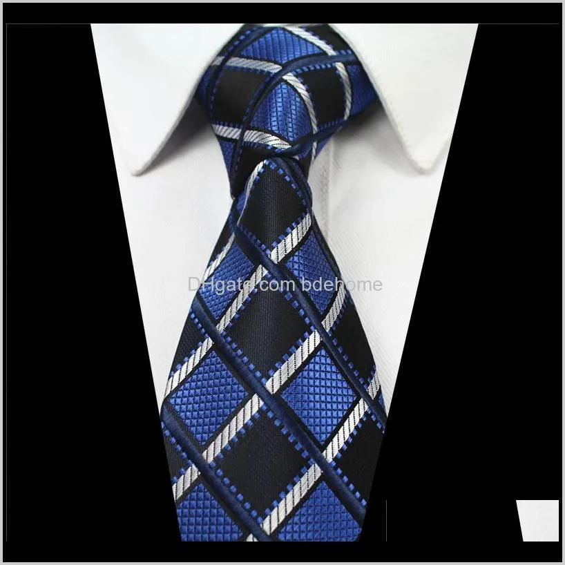 designer mens ties 38 design silk neck ties 8cm plaid & striped ties for men formal business wedding party gravatas 22 q2