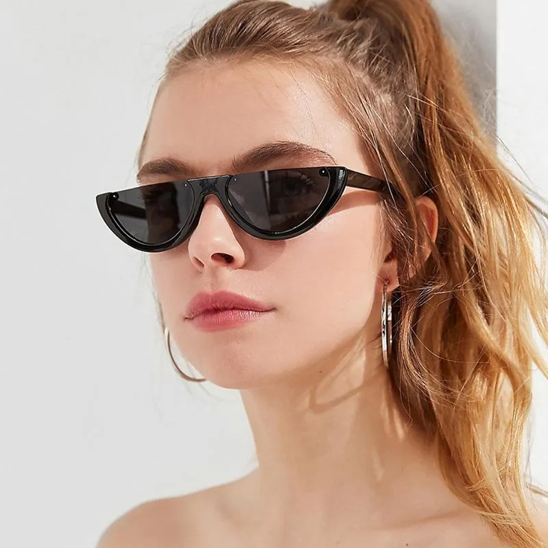 Zonnebril gepersonaliseerde trend Half-frame mode punk bril Retro mannen en vrouwen
