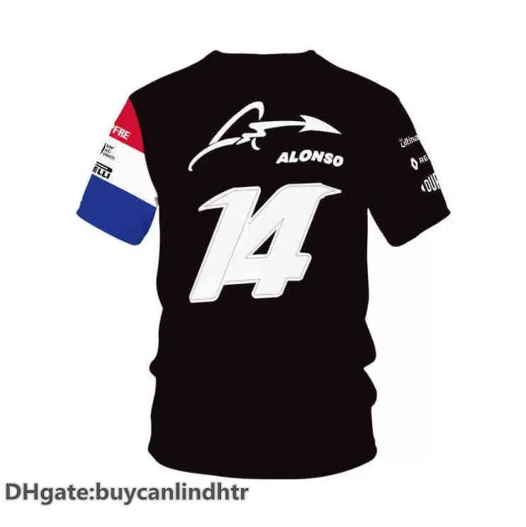 2021 F1 F1 Formula One Car Car Series Racing Suit Summer SHITE T-Shirt، قميص بولو التلبيب، التجفيف السريع، تنفس، كبيرة الحجم القمصان
