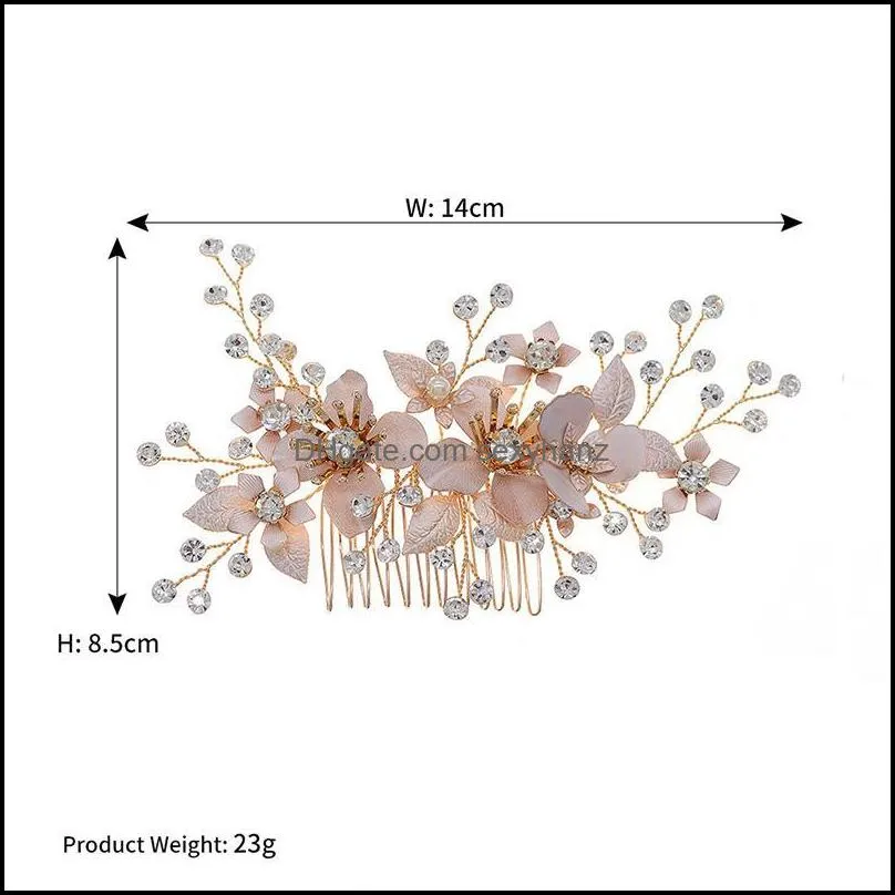 Hair Clips & Barrettes Bridal Wedding Veil Jewelry Flower Crystal Pearls Combs Headbands For Women Bride Noiva Ornaments ORSEVEN