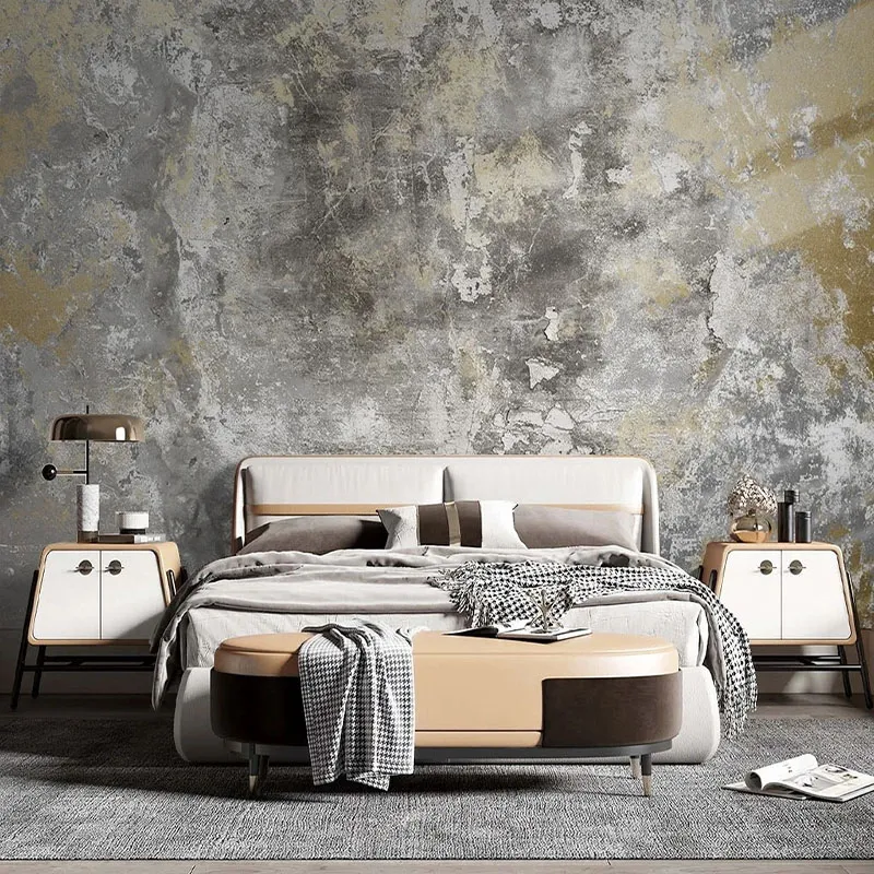 Custom Mural Wayfair Wallpaper Modern 3D Marble Cement Wall Retro ...