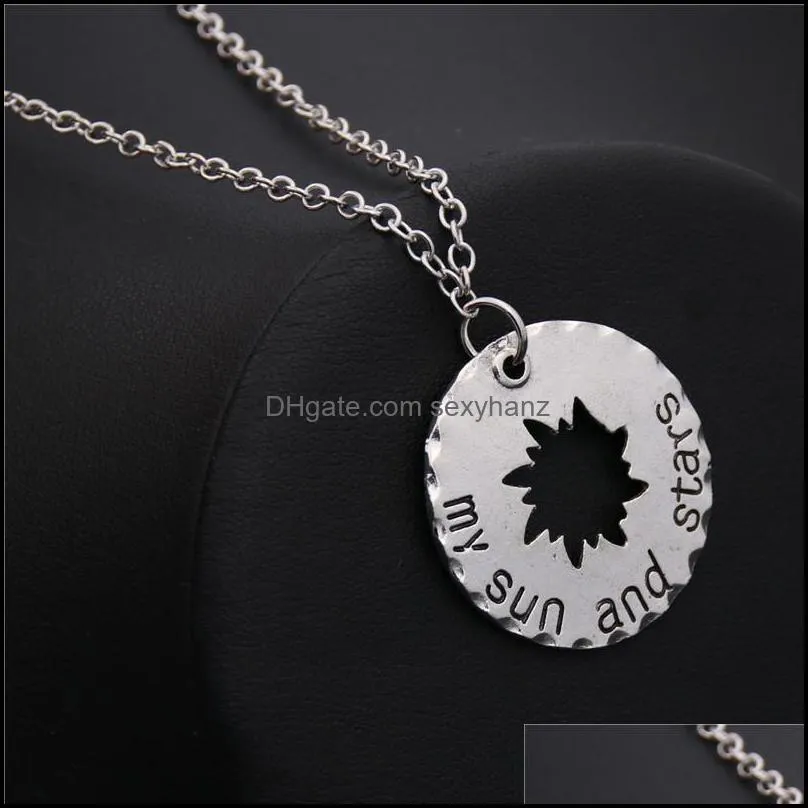 Pendant Necklaces Couples Anniversary Necklace Jewelry Sun Star Moon Fashion Creative Super Same Items For Lovers