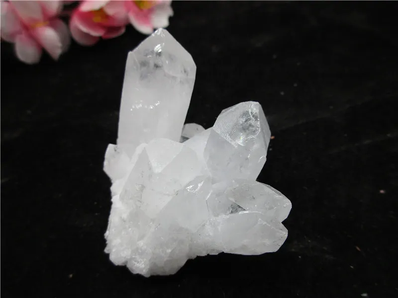 Pingentes brancos naturais cluster de cristal esqueletal ponto de quartzo wand mineral cicatrização de cristal drusa sécima pedra 30g - 50g