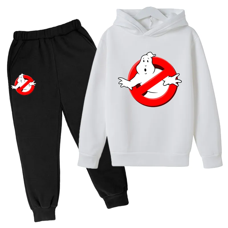 Ghostbusters Print Hoodie Set In For Boys And Girls Casual Loose