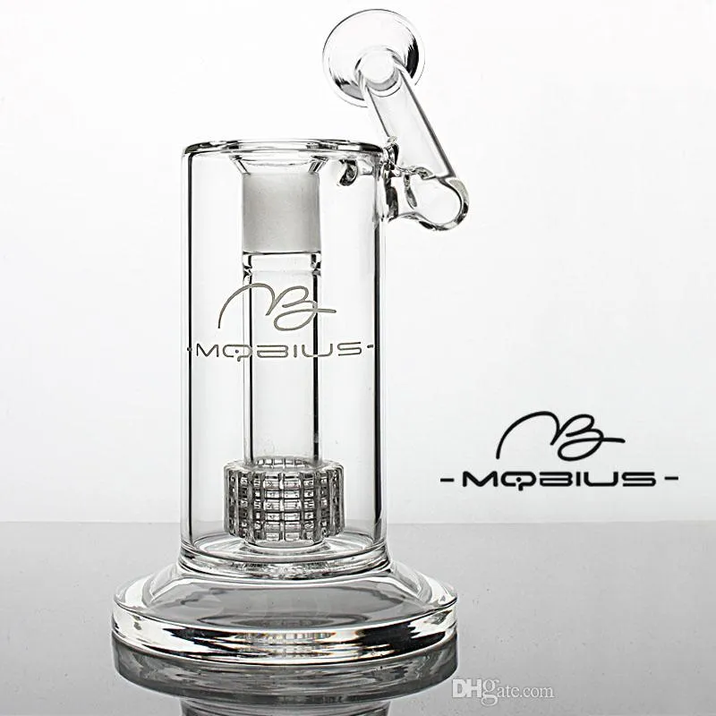 Mobius glas bong hopah vattenrör matrisen perc hård dabb riggar chicha unika glas vatten bongs rökande glasrör 18mm fog