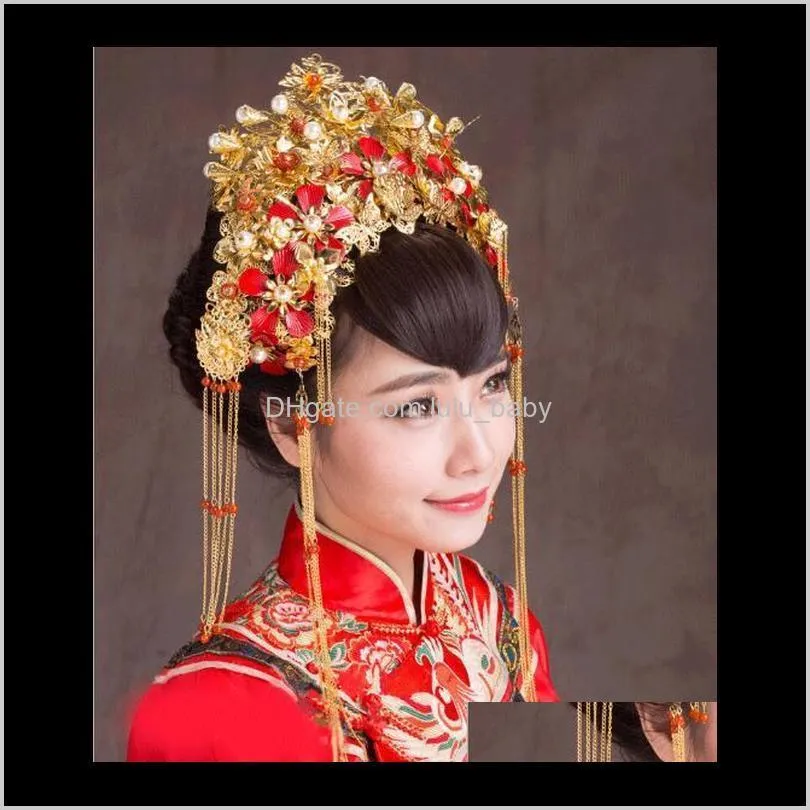 bride modeling ancient costume headdress bride married jewelry classical bridal crown