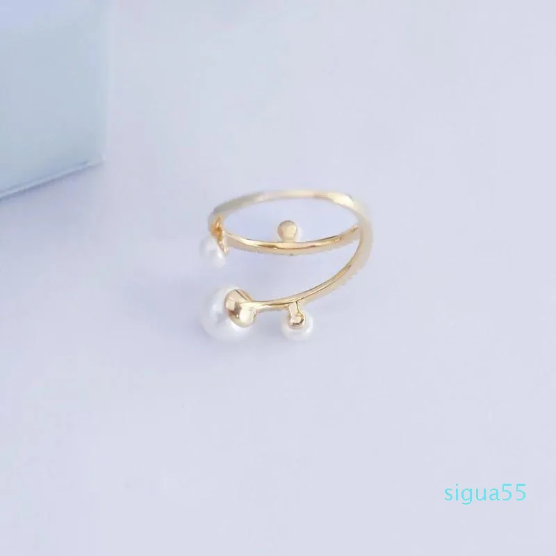 Cluster Rings SOELLE Fashion Real 925 Sterling Silver 4 Natural Pearls Line Finger Ring Micro Cubic Zirconia Stones Women Fine Brand Jewelry