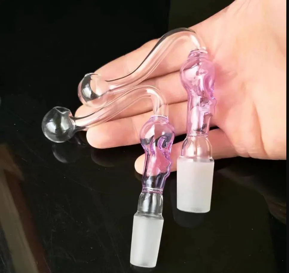 Kleurbeenderen Bongs Accessoires, Unique Oil Burner Glass Pipes Water Pijpen Rigs Roken met druppelaar