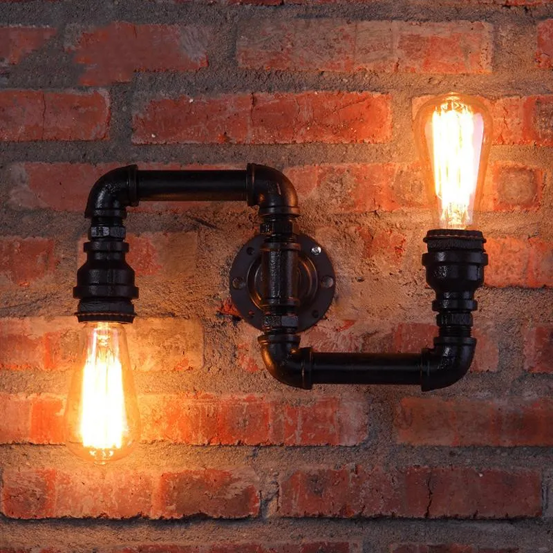 Wall Lamp American Creative Lamps Retro Loft Water Pipe Lights Bar Cafe Restaurant Pub Club Hall Aisle Industry Wind Stair Sconce Bra