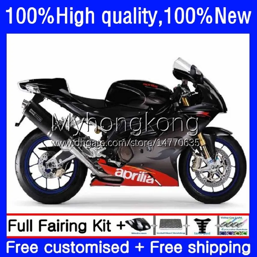 바디 키트 For Aprilia RSV1000R MILLE RV60 RSV 1000 R 1000R 2003 2004 2005 2006 Cowling 9NO.94 RSV1000rr RSV1000 RSV-1000 R RR 03 04 05 06 오토바이 페어링 광택 BLK HOT