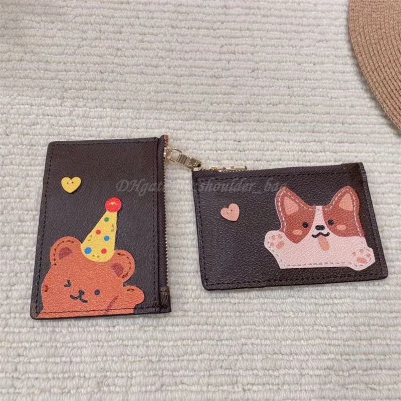 Handbags Wallets Credit Card Slots Envelope Flap Square Heart Cartoon Dog Bear Coin Wallet Purses Clutch Totes Bags Tote Luxurys Designers 2021 Women Bag Handbag