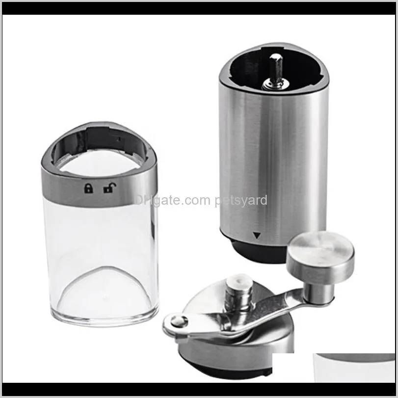 travel conical burr washable stainless steel adjustable setting easy clean office mill manual coffee grinder kitchen grinders