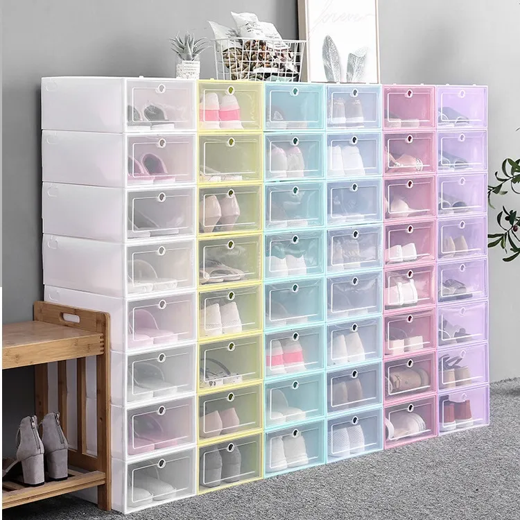 Plastic box shoe storage deals