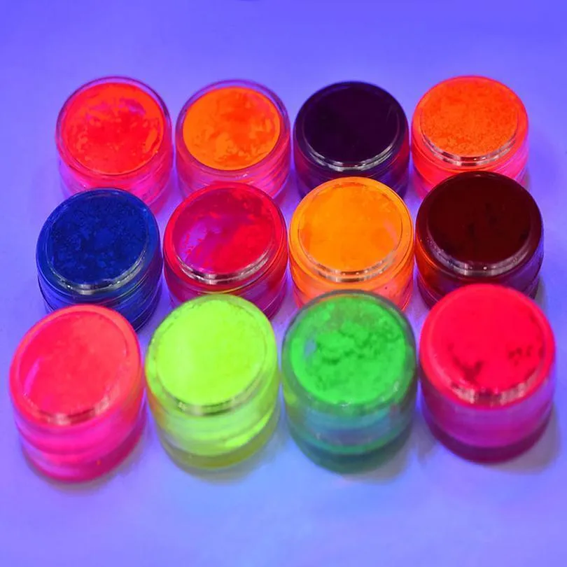 1 Oz/bottle 30g Acrylic Powder Dipping Powder Neon Pigment Fluorescent Crystal Powder Building Nail Art Poli jllDwg