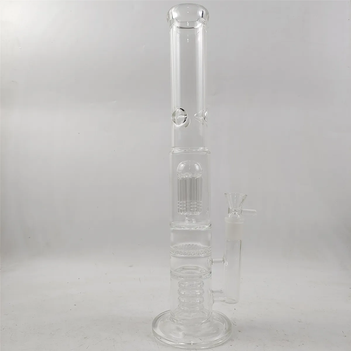 2021 16 inch glazen waterleidingen helder met 18 mm kom downstem dikke bedwelmende beker percolator bong recycler dab rigs voor roken