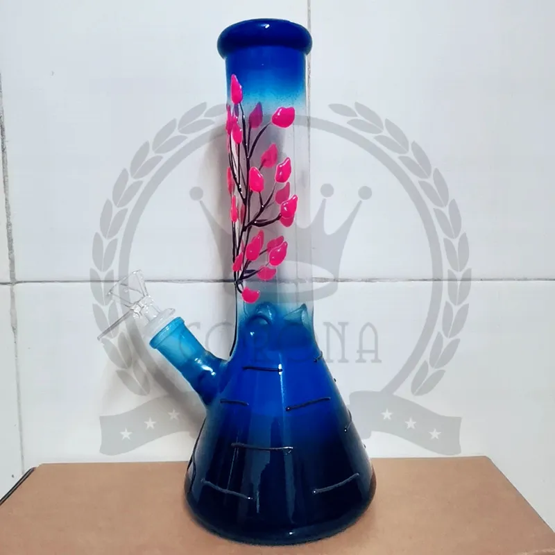 Bong Fluorescence hookah Glass Water Pipes glowing in the dark glow oil rig heady beaker bongs