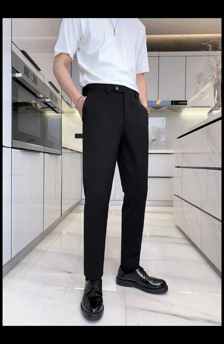 Korean Business Office Pants Men For Men Solid Colors, Perfect For Office,  Social Events, Weddings And Casual Wear Style 210527 From Dou04, $29.1
