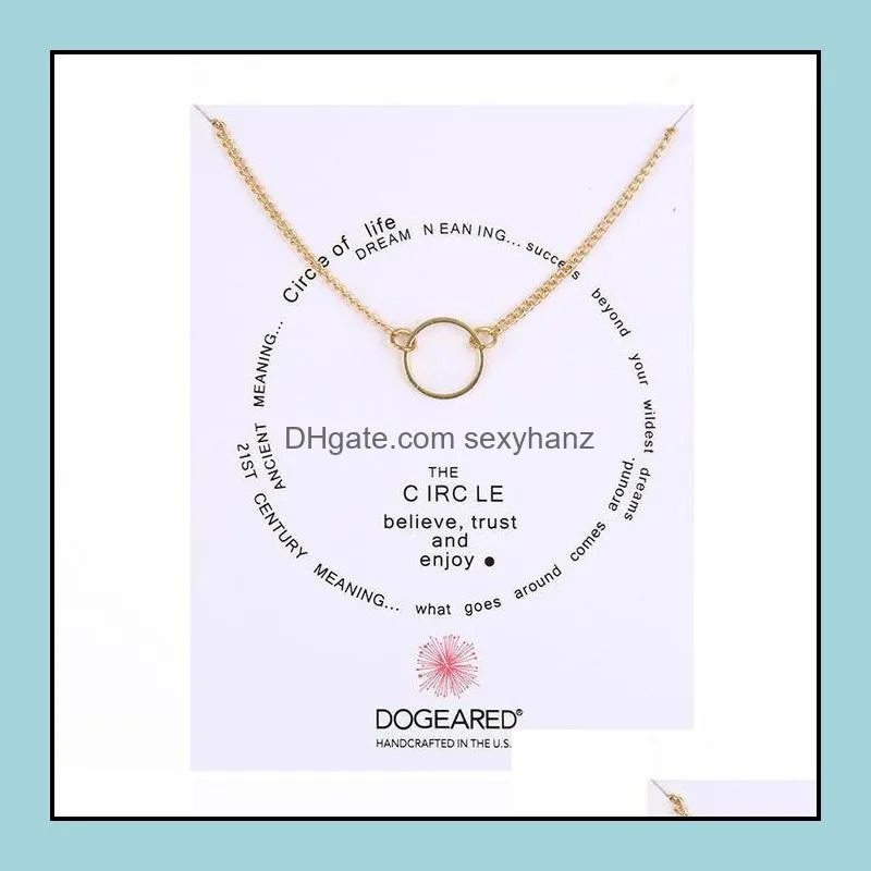 2021 FAHMI Dogeared Necklaces Gift card Circle Pearls Horseshoe compass lotus flower pendants Gold & Silver chain For women Fashion